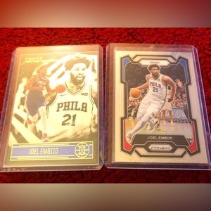Joel Embiid 2023 Panini Prizm 76ers 2020-21 Panini Illusions